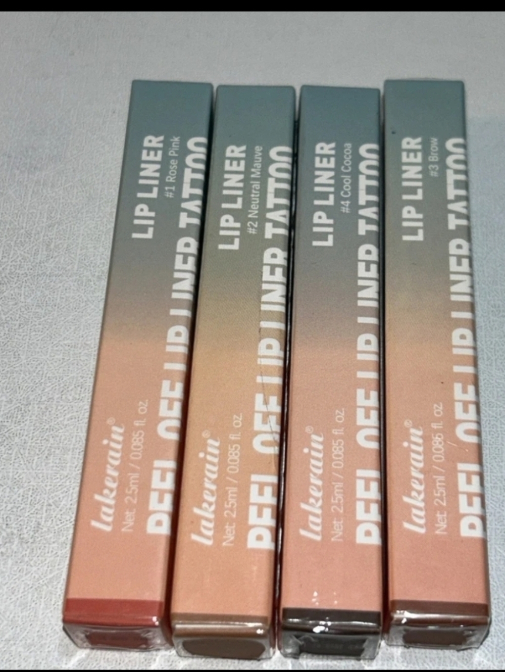 4 piece Peel Off Lip Stain Lipstick Lip Liner Makeup Beauty Lakerain Tattoo
